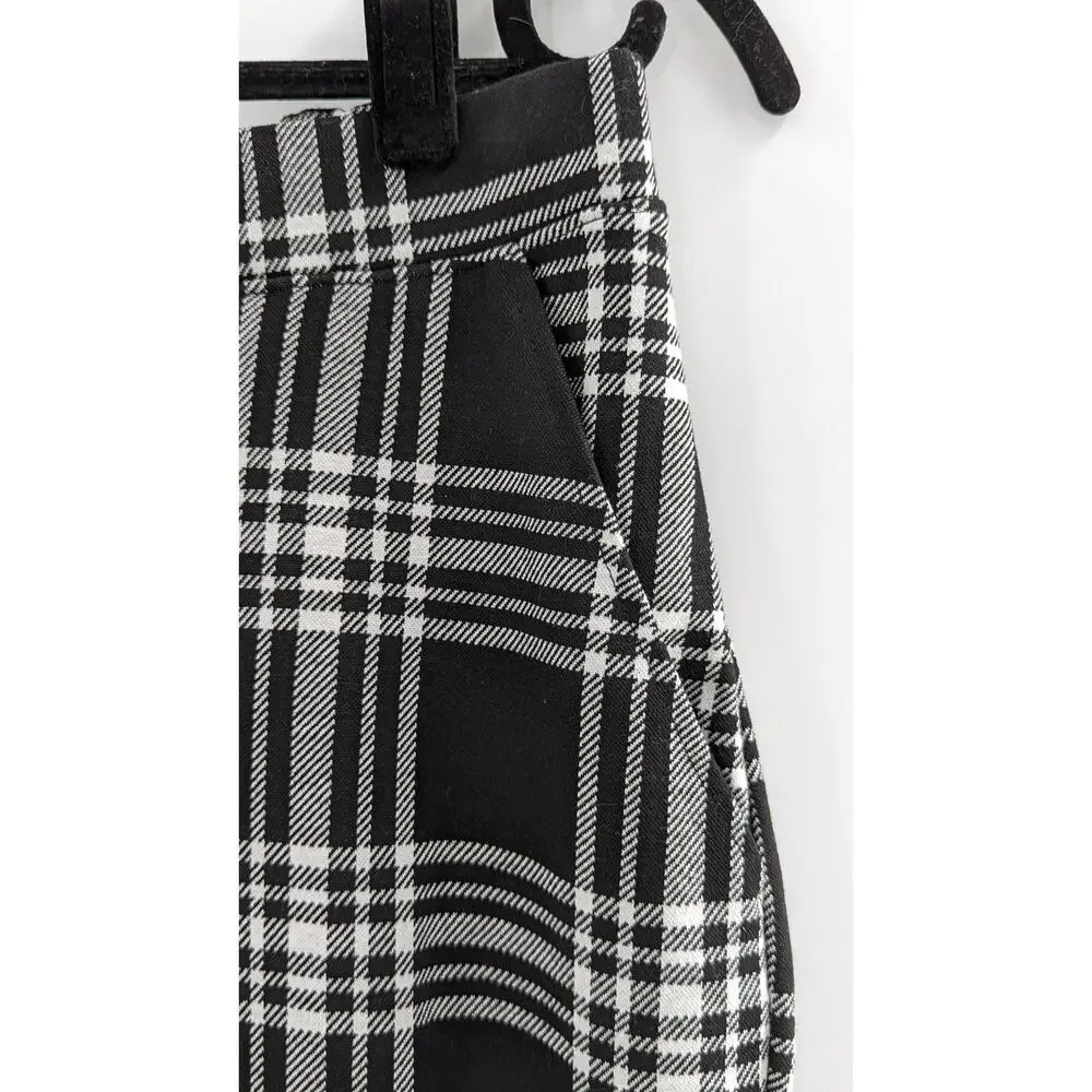H&M Plaid Pants Trousers Black & White Size Small - Picture 3 of 9